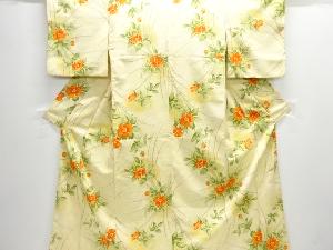 草花模様小紋着物